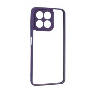 قاب گوشی Honor X7C آنر پشت طلقی شفاف دور سیلیکونی بنفش کد 180075