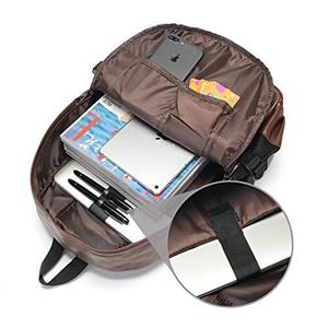 LXY Vegan Leather Backpack Vintage Laptop Bookbag for Women Men, Brown Faux Leather Backpack Purse College School Bookbag Weekend Travel Daypack