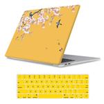 iLeadon MacBook New Pro 13" Case 2016-2019 Release Model A2159/A1989/A1706/A1708 Rubberized Hard Shell Case Cover+Keyboard Cover for MacBook Pro 13 W/Without Touch Bar & Touch IDChinese Flower & Birds