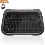 Mini Wireless Keyboard with Touch Mouse Combo, Backlit Wireless Keyboard with Full Screen Mouse Touchpad, Rechargeable Keyboard Remote Control for Android TV Box, Projector, IPTV, HTPC, PC, Laptop