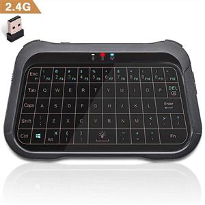 Mini Wireless Keyboard with Touch Mouse Combo, Backlit Wireless Keyboard with Full Screen Mouse Touchpad, Rechargeable Keyboard Remote Control for Android TV Box, Projector, IPTV, HTPC, PC, Laptop