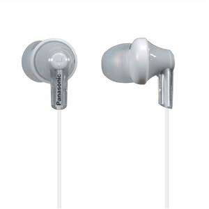هندزفری هدست هدفون Panasonic ErgoFit In-Ear Earbud Headphones RP-HJE120-S (Silver) Dynamic Crystal Clear Sound, Ergonomic Comfort-Fit
