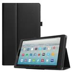 Fintie Folio Case for All-New Amazon Fire HD 10 Tablet (7th Generation, 2017 Release) Premium PU Leather Slim Fit Smart Stand Cover with Auto Wake/Sleep 10.1" Black 