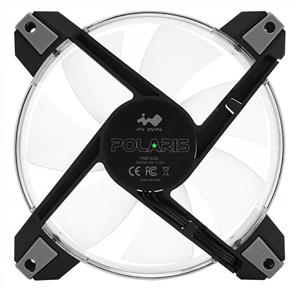 InWin Polaris Led Green Single Fan 120mm High Performance Silent Cooling Computer Case Fan with Anti-Vibration Mounting Cooling 