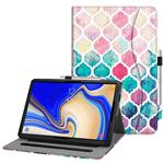 Fintie Case for Samsung Galaxy Tab S4 10.5 2018 Model SM-T830/T835/T837, Multi-Angle Viewing Stand Cover with S Pen Protective Holder Auto Sleep/Wake Feature, Moroccan Love