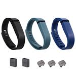 I-SMILE 3PCS Replacement Bands with Metal Clasps for Fitbit Flex, Set of 3 with 2 Piece Silicon Fastener Ring