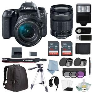 دوربین عکاسی Canon EOS Rebel 77D Bundle with 18-135mm USM Lens + Advanced Accessory Kit - Includes to Get Started