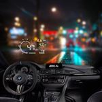 Trainshow A8 Head Up Display,5.5'' OBD II Car Windshield HUD with Speed Fatigue Warning RPM MPH Fuel Consumption Multiple-Color Bright Speeding Warning