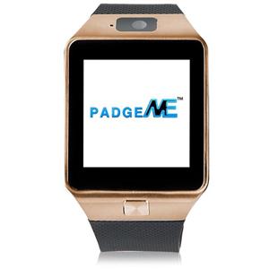 Padgene DZ09 Bluetooth Smart Watch with Camera for Samsung Nexus HTC Sony LG and Other Android Smartphones Gold Black Band 