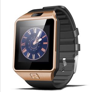 Padgene DZ09 Bluetooth Smart Watch with Camera for Samsung Nexus HTC Sony LG and Other Android Smartphones Gold Black Band 