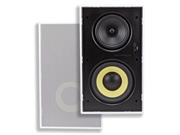 Monoprice 3-Way Aramid Fiber in-Wall Speakers - 6.5 Inches (Pair) with Concentric Mid/Highs, and Titanium Silk Dome Tweeters - Caliber Series