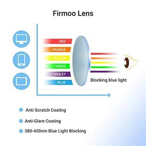 Firmoo Blue Light Blocking Computer Glasses Oversize Pattern Eyewear Anti Glare UV Reduce Eyestrain Headache for Women Men 