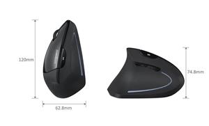 Perixx PERIMICE-713L Wireless-ارسال 7 الی 10 روز کاری Perixx PERIMICE-713L, Wireless 2.4 GHz Natural Ergonomic Vertical Mouse with Nano Receiver, Power Switch, 6 Buttons Design, 3 Level DPI, Left Handed