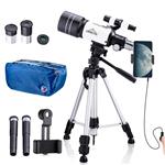 Telescope for Kids Beginners,150X Astronomy Monocular Telescopes 300/70mm with Phone Adapter, Camera Wire Shutter, Moon Filter and Backpack 