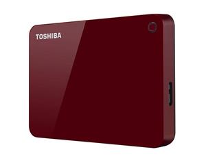 Toshiba Canvio Advance 2TB Portable External Hard Drive USB 3.0 Red HDTC920XR3AA 