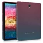 kwmobile TPU Silicone Case for Samsung Galaxy Tab S4 10.5 - Soft Flexible Shock Absorbent Protective Cover - Dark Pink/Blue/Transparent