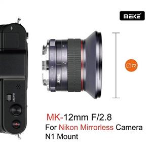 MEKE Meike 12mm F/2.8 Ultra Wide Angle Manual Foucs Prime Lens for Nikon N1/1 Mount APS-C Mirrorless Cameras 