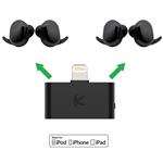 KOKKIA i10L_Plus_2AirBuds : i10L Bluetooth Transmitter Splitter Compatible with Apple iPhone,iPad,iPod Touch Plus 2 Sets AirBuds Touch True Wireless (TWS) Bluetooth Headsets.