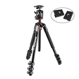 Manfrotto MK190XPRO4 BHQ2 Aluminum Tripod with Ball Head and 200PL QR Plate Includes Two ZAYKiR Quick Release Plates 