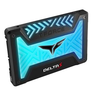 TEAMGROUP Force Delta S RGB 250GB 2.5 inch SATA III 3D NAND Internal Solid State Drive SSD 12V Black 