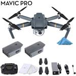 DJI Mavic Pro 4K Quadcopter with Remote Controller, 2 Batteries, with 1-Year Warranty - Gray