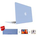 MacBook Case,Laptop Case,Plastic Hard Case,Only Compatible for MacBook 12 Inches Retina Display(A1534) with Keyboard Cover,Screen Protector,Cleaning Brush (New Clear Blue)