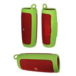 Durable Silicone Cover Carrying Case Sleeve Pouch for JBL Charge 3 Charge3 Speaker Extra Carabiner Offered (Sling Green)