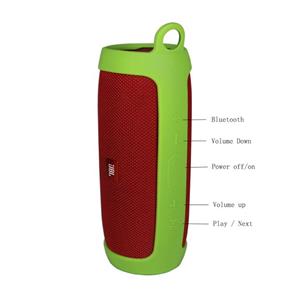 Durable Silicone Cover Carrying Case Sleeve Pouch for JBL Charge 3 Charge3 Speaker Extra Carabiner Offered (Sling Green) 