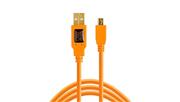 Tether Tools TetherPro USB 2.0 to Mini-B 5-Pin Cable, 15' (4.6m), High-Visibility Orange