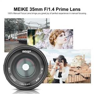 Meike MK-35mm F/1.4 APS-C Large Aperture Manual Focus Lens for Sony E-Mount Mirrorless Cameras A7III A9 NEX 3 3N 5 5T 5R 6 7 A5000 A5100 A6000 A6100 A6300 A6500 