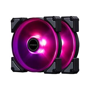 InWin Crown Addressable RGB Twin Fan Kit 120 mm High Performance Cooling Computer Case Static Pressure Modular with Adjustable Controller Black 