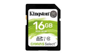 Kingston Canvas Select 16GB SDHC Class 10 SD Memory Card UHS I 80MB s R Flash SDS 