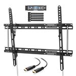 PERLESMITH PSLTK2 Tilting TV Wall Mount Bracket Fits for 16",18",24" Studs, Low Profile Tilt TV Mount for Most 37-70 Inch LED, LCD, OLED, Plasma Flat Screen TVs with VESA up to 600x400mm 132lbs