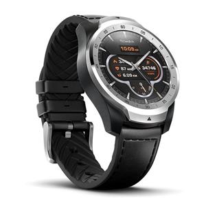 Ticwatch Pro Premium Smartwatch with Layered Display for Long Battery Life NFC Payment and GPS Build in Wear OS by Google Compatible iOS Android Silver 