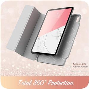 i-Blason Case for New iPad Pro 11 Inch 2018 Release, [Cosmo] Full-Body Trifold Stand Protective Cover with Auto Sleep/Wake Pencil Holde, Marble, 