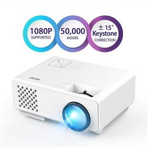 Projector Spacekey LED Mini Video for Multimedia Home Theater Supports 1080P Laptops Smartphones Amazon Fire TV Stick DVDs via HDMI USB VGA AV RD815 