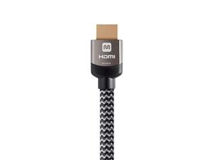 Monoprice HDMI High Speed Active Cable 20 Feet Gray 4K@60Hz 18Gbps HDR 28AWG YUV 4 CL3 Luxe Series 