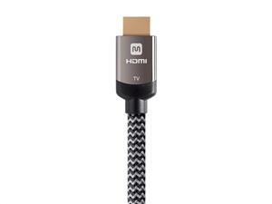 Monoprice HDMI High Speed Active Cable 20 Feet Gray, 4K@60Hz, 18Gbps, HDR, 28AWG, YUV, 4:4:4, CL3 Luxe Series 