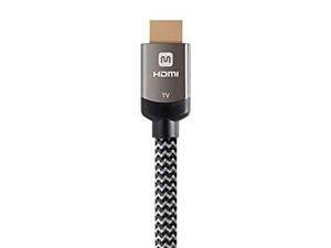 Monoprice HDMI High Speed Active Cable 20 Feet Gray 4K@60Hz 18Gbps HDR 28AWG YUV 4 CL3 Luxe Series 