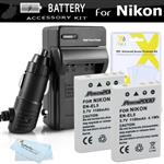 2 Pack Battery And Charger Kit For Nikon P100 P500 P510 P520 P530 Digital Camera Includes 2 Extended (1100 Mah) Replacement Nikon EN-EL5 Batteries + AC/DC Rapid Charger + Screen Protectors + Cloth