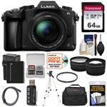 Panasonic Lumix DMC-G85 4K Wi-Fi Digital Camera & 12-60mm Lens with 64GB Card + Battery & Charger + Case + Tripod + Filter + Tele & Wide Lens Kit