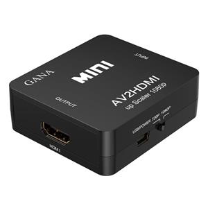 RCA to HDMI GANA 1080P Mini Composite CVBS AV Video Audio Converter Adapter Supporting PAL NTSC with USB Charge Cable for PC Laptop Xbox PS4 PS3 TV STB VHS VCR Camera DVD 