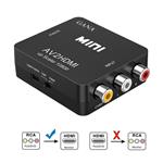 RCA to HDMI, GANA 1080P Mini RCA Composite CVBS AV to HDMI Video Audio Converter Adapter Supporting PAL/NTSC with USB Charge Cable for PC Laptop Xbox PS4 PS3 TV STB VHS VCR Camera DVD