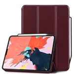 Toplive Luxury Cowhide Genuine Leather iPad Pro 12.9 Case (2018), [Support Apple Pencil Charging],Smart Stand Folio Case Cover for iPad Pro 12.9 3rd Generation with Auto Sleep Wake Function, Wine Red