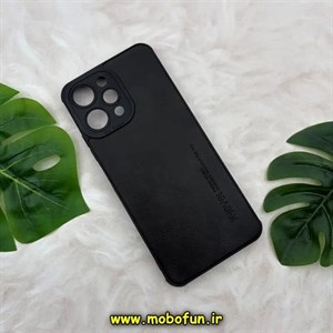 قاب گوشی Redmi 12 - Poco M6 Pro 5G شیائومی طرح ژله ای چرمی ساده ایکس لول X-LEVEL مشکی کد 43441
