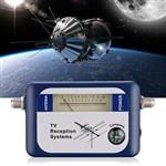 Signal Meter, DVB-T Mini Digital Satellite Signal Finder Meter with Compass, TV Antenna Signal Strength Meter, TV Reception Systems, Blue