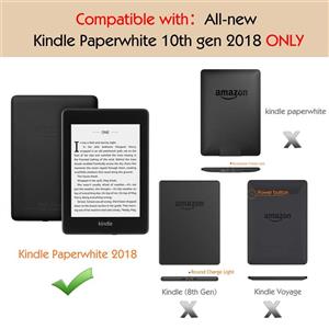 MoKo Case Compatible with Kindle Paperwhite (10th Generation, 2018 Releases), Standing Origami Slim Shell Cover with Auto Wake/Sleep Fits Amazon Kindle Paperwhite E-Reader - Indigo 