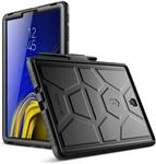 Galaxy Tab S4 10.5 Case, Poetic TurtleSkin Series [Corner/Bumper Protection][Grip][Bottom Air Vents] Protective Silicone Case for Samsung Galaxy Tab S4 10.5 Inch (2018) - Black