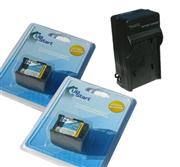 2 Pack - Replacement for Canon VIXIA HF200 Battery and Charger - Compatible with Canon BP-809 Digital Camcorder Battery and Charger (Decoded 890mAh 7.4V Lithium-Ion)