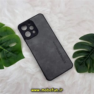 قاب گوشی Redmi 12 - Poco M6 Pro 5G شیائومی طرح ژله ای چرمی ساده ایکس لول X-LEVEL خاکستری کد 43444